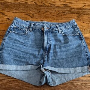 American Eagle Outfitters Light Blue Denim Cuffed Shorts